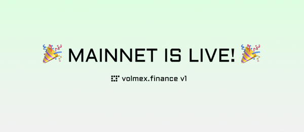 volmex.finance v1 is live on Ethereum mainnet! 🎉